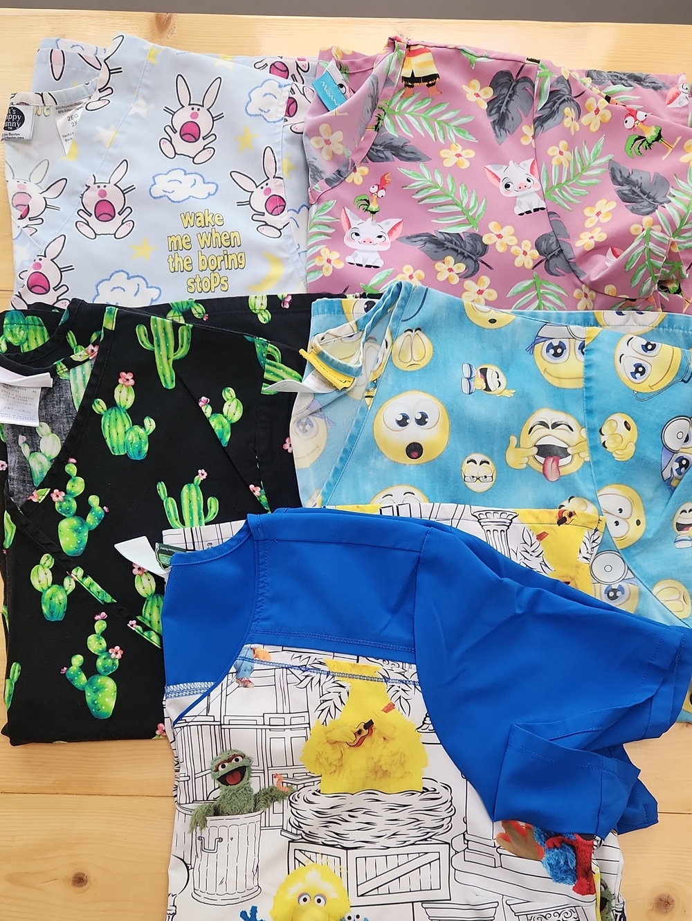 Bundle of 5 Scrubs Tops size 2XL